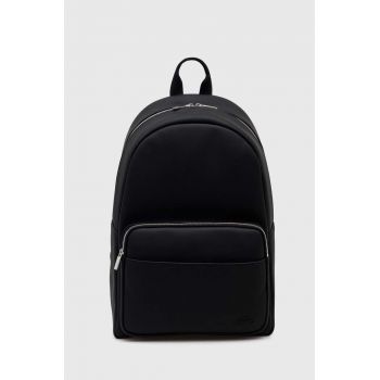 Lacoste rucsac culoarea negru, mare, neted