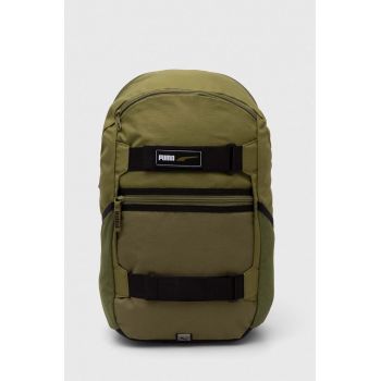 Puma rucsac femei, culoarea verde, mare, neted