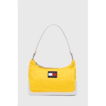 Tommy Jeans poșetă culoarea galben, AW0AW15949