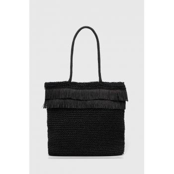 Answear Lab geanta de plaja culoarea negru