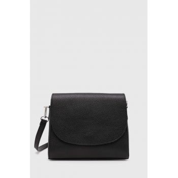 Answear Lab poseta de piele culoarea negru