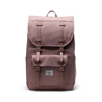 Herschel rucsac Little America Mid Backpack culoarea roz, mare, neted ieftin