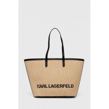 Karl Lagerfeld poseta culoarea bej