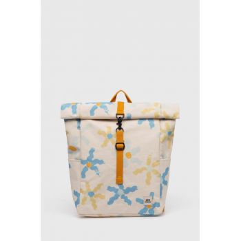 Lefrik rucsac ROLL MINI PRINTED x Maria Ramirez culoarea bej, mare, modelator