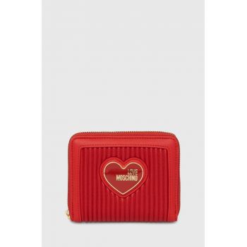 Love Moschino portofel femei, culoarea rosu, JC5619PP1GLA1500