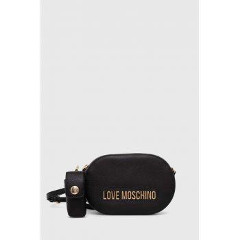 Love Moschino poseta de piele culoarea negru, JC4330PP0GK1000A de firma originala