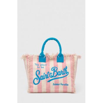MC2 Saint Barth geanta de plaja culoarea roz ieftina