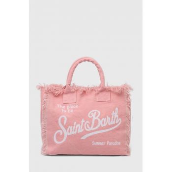 MC2 Saint Barth geanta de plaja culoarea roz de firma originala