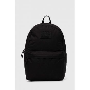 Superdry rucsac femei, culoarea negru, mare, neted