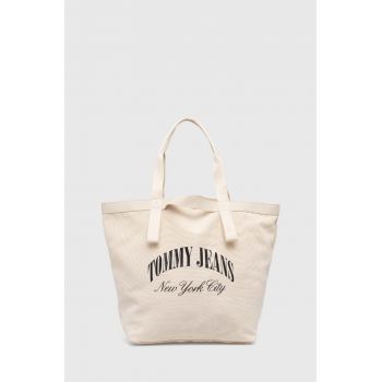 Tommy Jeans poșetă culoarea bej, AW0AW15953