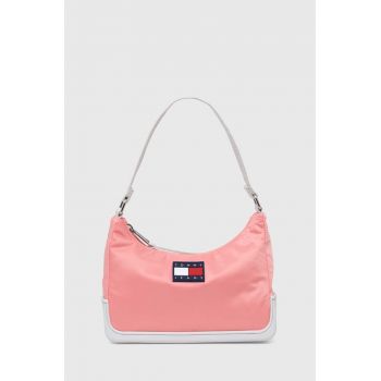 Tommy Jeans poșetă culoarea roz, AW0AW15949 de firma originala