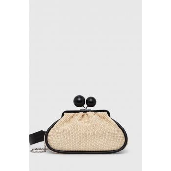Weekend Max Mara poșetă culoarea bej, 2415511085600 2415510000000