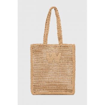 Weekend Max Mara poșetă culoarea bej, 2415511195600 2415510000000