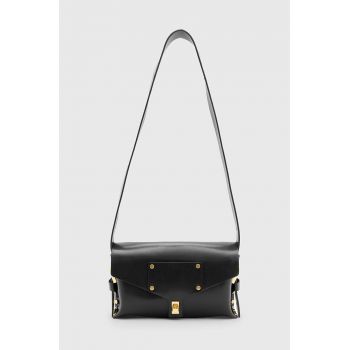 AllSaints poseta de piele MIRO SATCHEL culoarea negru, W004XA