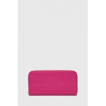 Answear Lab portofel de piele femei, culoarea roz