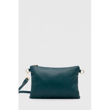 Answear Lab poseta de piele culoarea verde