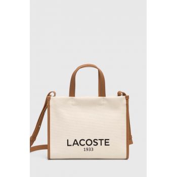 Lacoste poseta culoarea bej ieftina