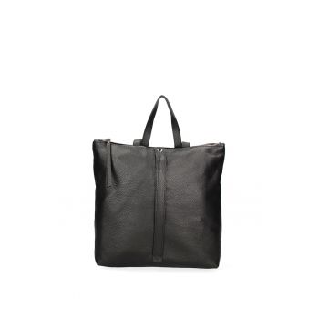 Rucsac de piele cu aspect texturat 27165 - Negru