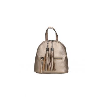 Rucsac de piele cu canafi - Bronz