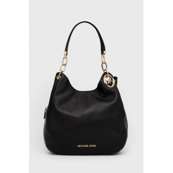 MICHAEL Michael Kors poseta de piele culoarea negru