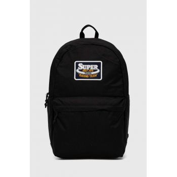 Superdry rucsac femei, culoarea negru, mare, cu imprimeu, W9110383A-02A