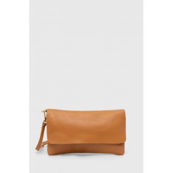 Answear Lab poseta de piele culoarea bej