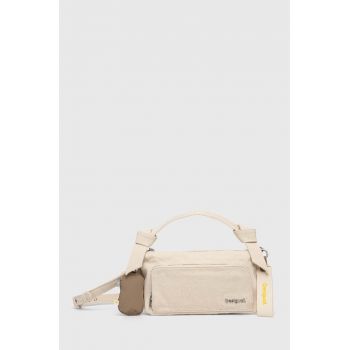 Desigual poseta TEXTUS URUS MAXI culoarea bej, 24SAXA17