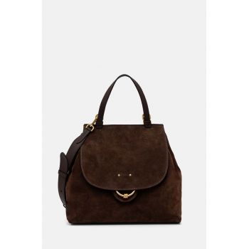Gianni Chiarini geanta de mana din piele intoarsa MARLENE culoarea maro, BS 11160 CM-PL