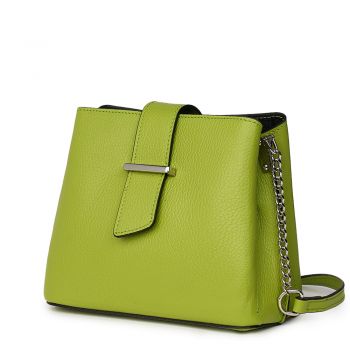 Mini poseta dama din piele Avery verde deschis