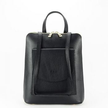 Rucsac 2 in 1 din piele naturala B-8933 122 Negru