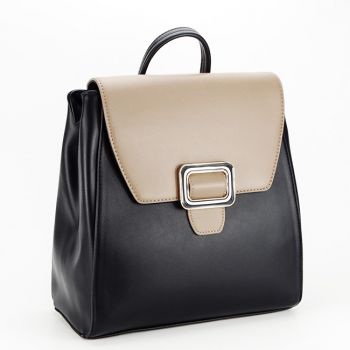 Rucsac dama cu clapeta B-DOS3415-4 Negru taupe