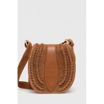 Answear Lab poseta de piele culoarea maro