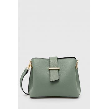 Answear Lab poseta de piele culoarea turcoaz