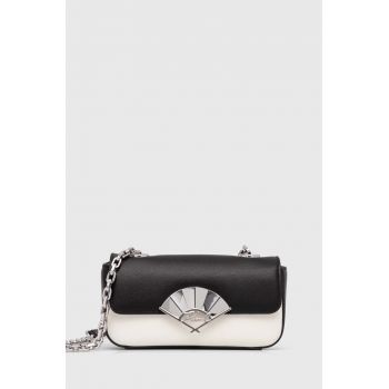 Karl Lagerfeld poseta de piele culoarea negru, 245W3039
