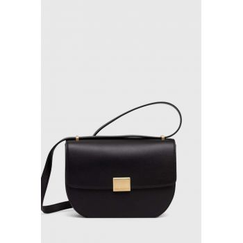 Karl Lagerfeld poseta de piele culoarea negru, 245W3056