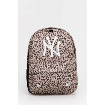New Era rucsac AOP NEW YORK YANKEES culoarea bej, mare, modelator, 60503766