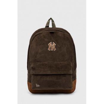 New Era rucsac CORD NEW YORK YANKEES culoarea verde, mare, cu imprimeu, 60503794