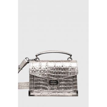 The Kooples poseta de piele culoarea argintiu, AFSEMILYS105