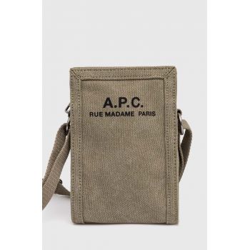 A.P.C. borseta recuperation culoarea verde, CODBM.H61931