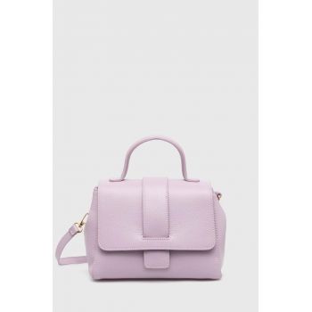 Answear Lab poseta de piele culoarea violet