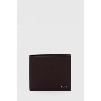 BOSS portofel de piele barbati, culoarea negru, 50485599