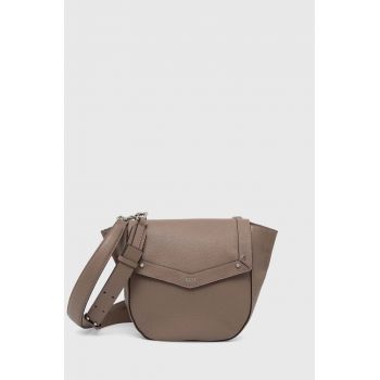 BOSS poseta de piele culoarea bej, 50513167
