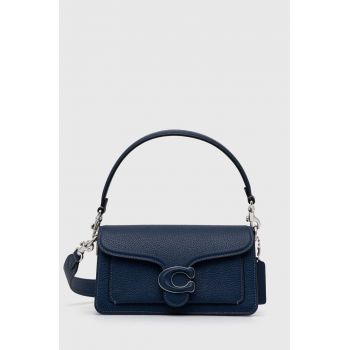 Coach poseta de piele Tabby Shoulder Bag 20 culoarea albastru marin