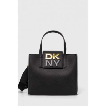 Dkny poseta de piele culoarea negru, R42DYE39