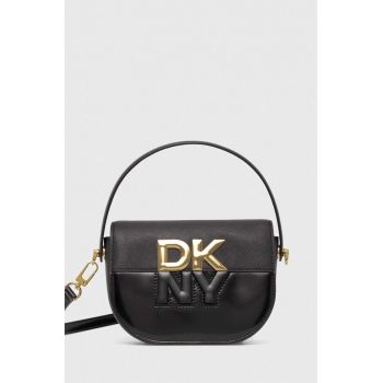 Dkny poseta de piele culoarea negru, R42EKE28