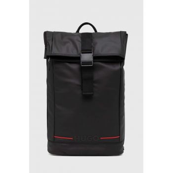 HUGO rucsac barbati, culoarea negru, mare, neted, 50523615