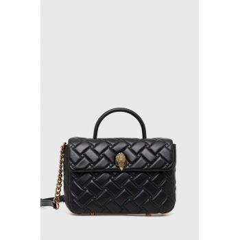 Kurt Geiger London poseta de piele HANDLE KENSINGTON BAG culoarea negru, 2709500109