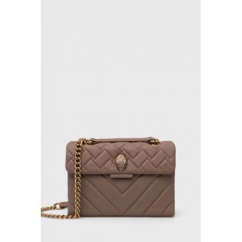 Kurt Geiger London poseta de piele KENSINGTON BAG E culoarea bej, 2709647109