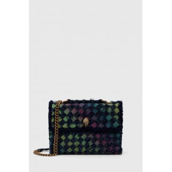 Kurt Geiger London poseta DENIM LG KENSINGTON BAG culoarea albastru marin, 2709189669