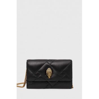 Kurt Geiger London poseta piele WALLET ON CHAIN PUFF culoarea negru, 2732600109